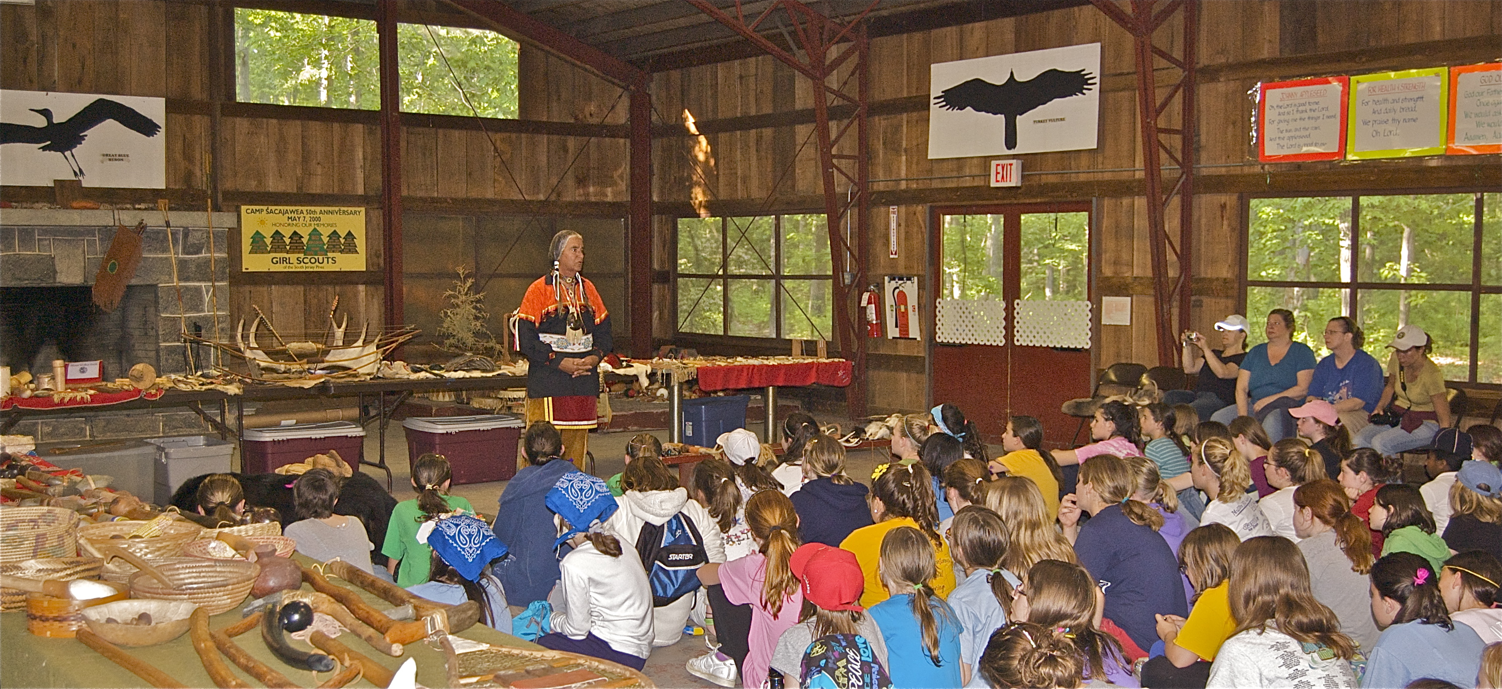 Quiet Thunder Presenting at Girl Scout Camp Sacajawea